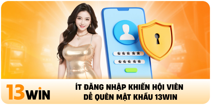 Ít đăng nhập khiến hội viên dễ quên mật khẩu 13WIN